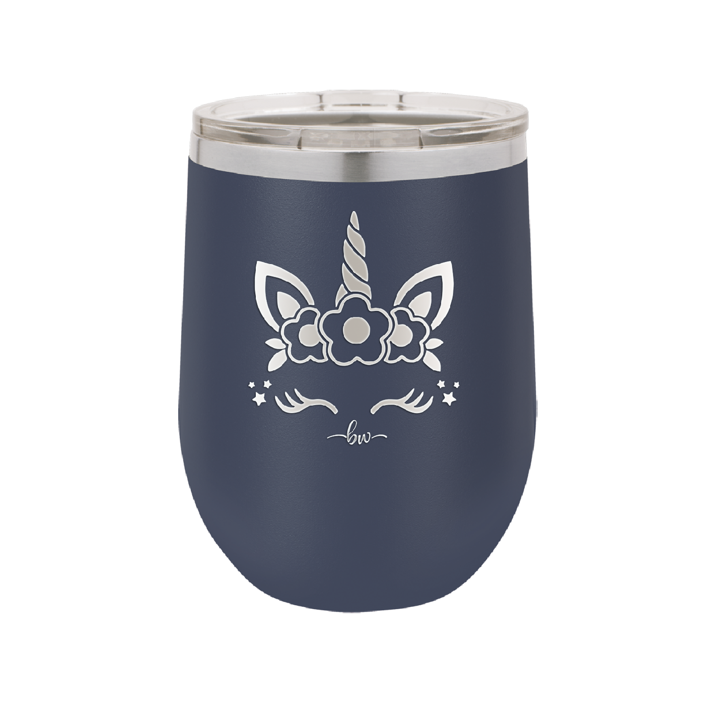 Unicorn Face - Laser Engraved Stainless Steel Drinkware - 1109 -
