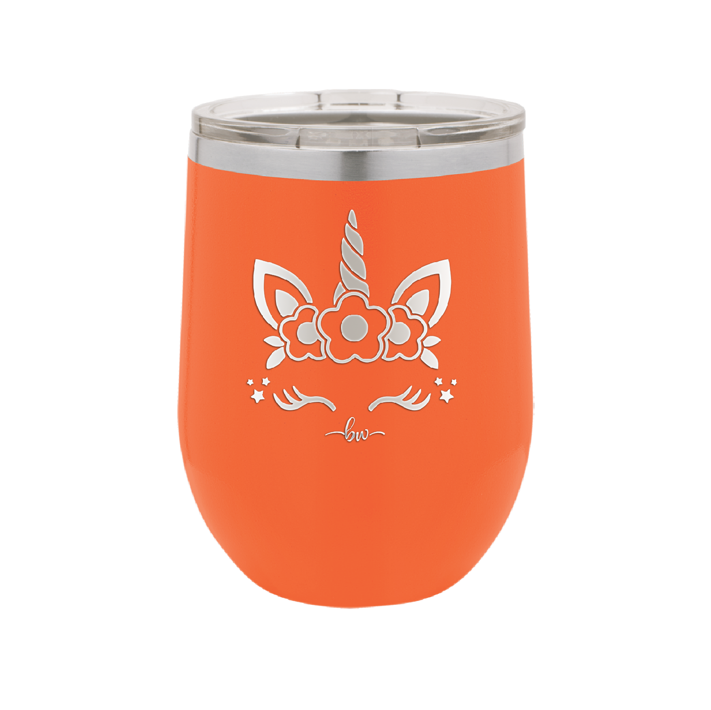 Unicorn Face - Laser Engraved Stainless Steel Drinkware - 1109 -