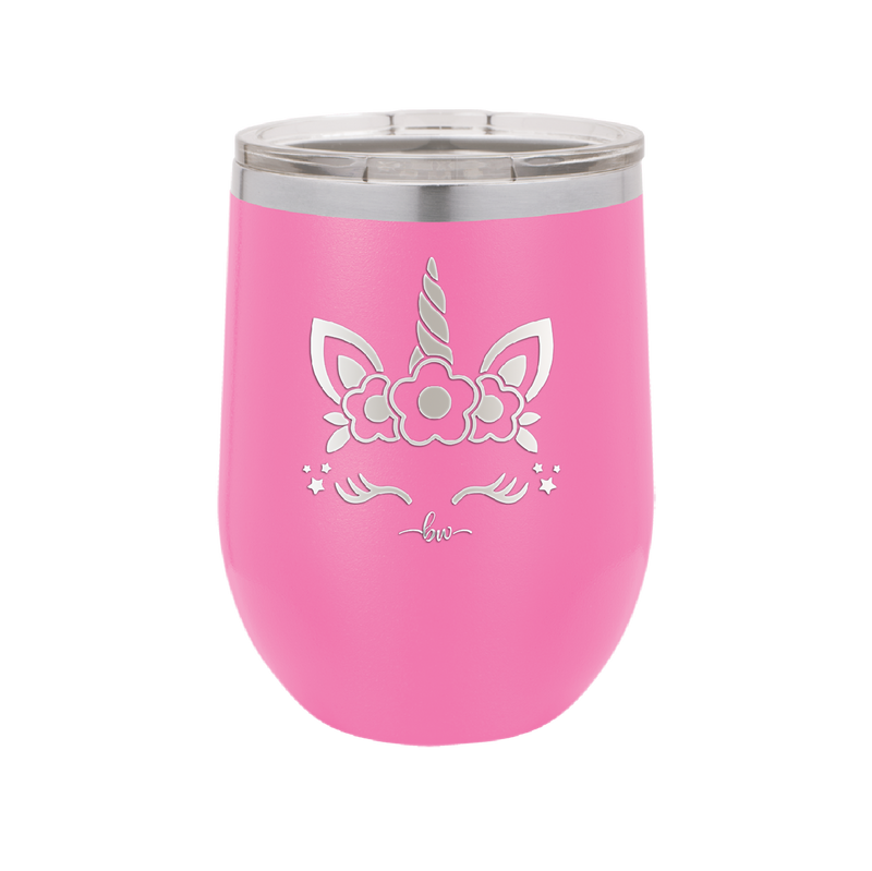 Unicorn Face - Laser Engraved Stainless Steel Drinkware - 1109 -