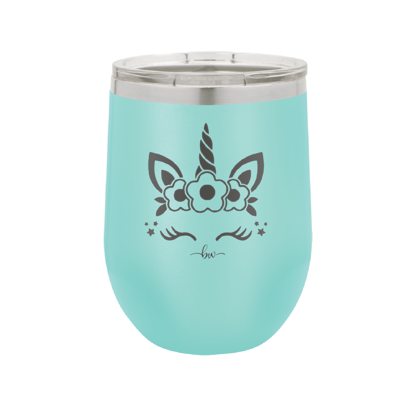 Unicorn Face - Laser Engraved Stainless Steel Drinkware - 1109 -
