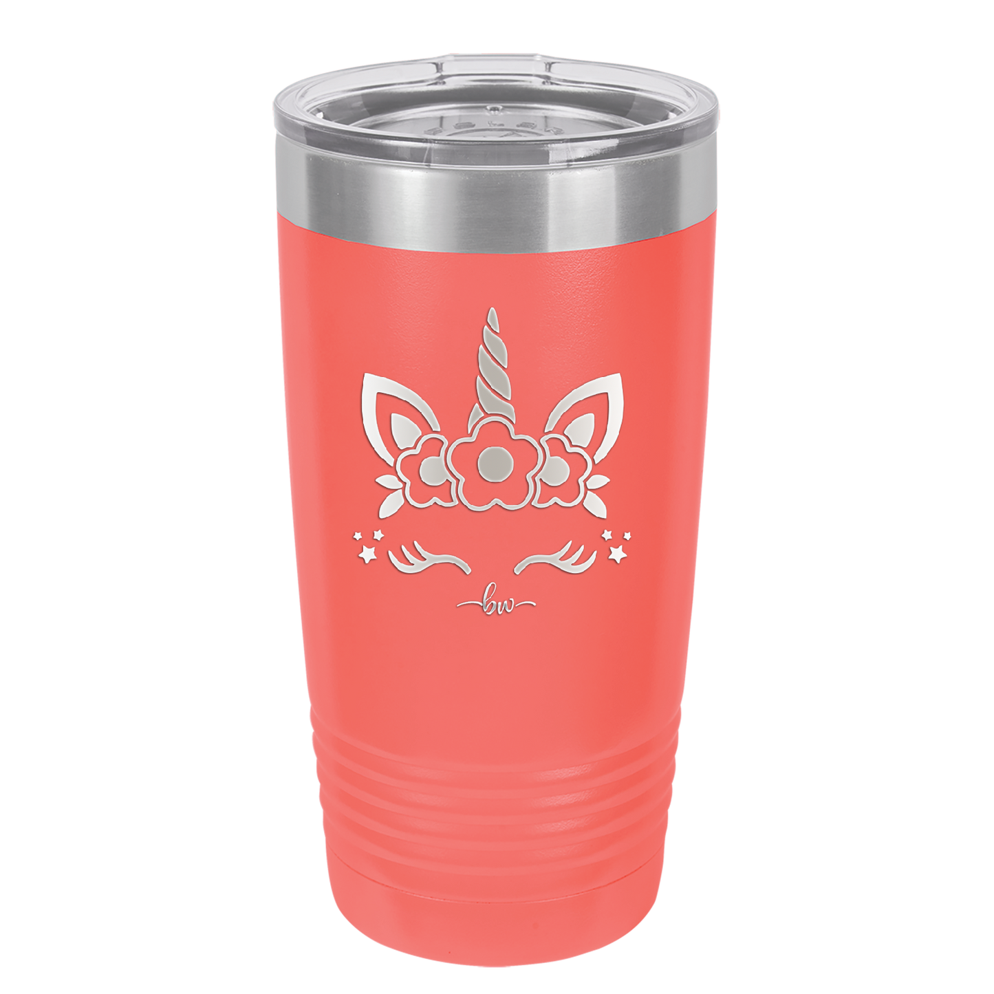 Unicorn Face - Laser Engraved Stainless Steel Drinkware - 1109 -