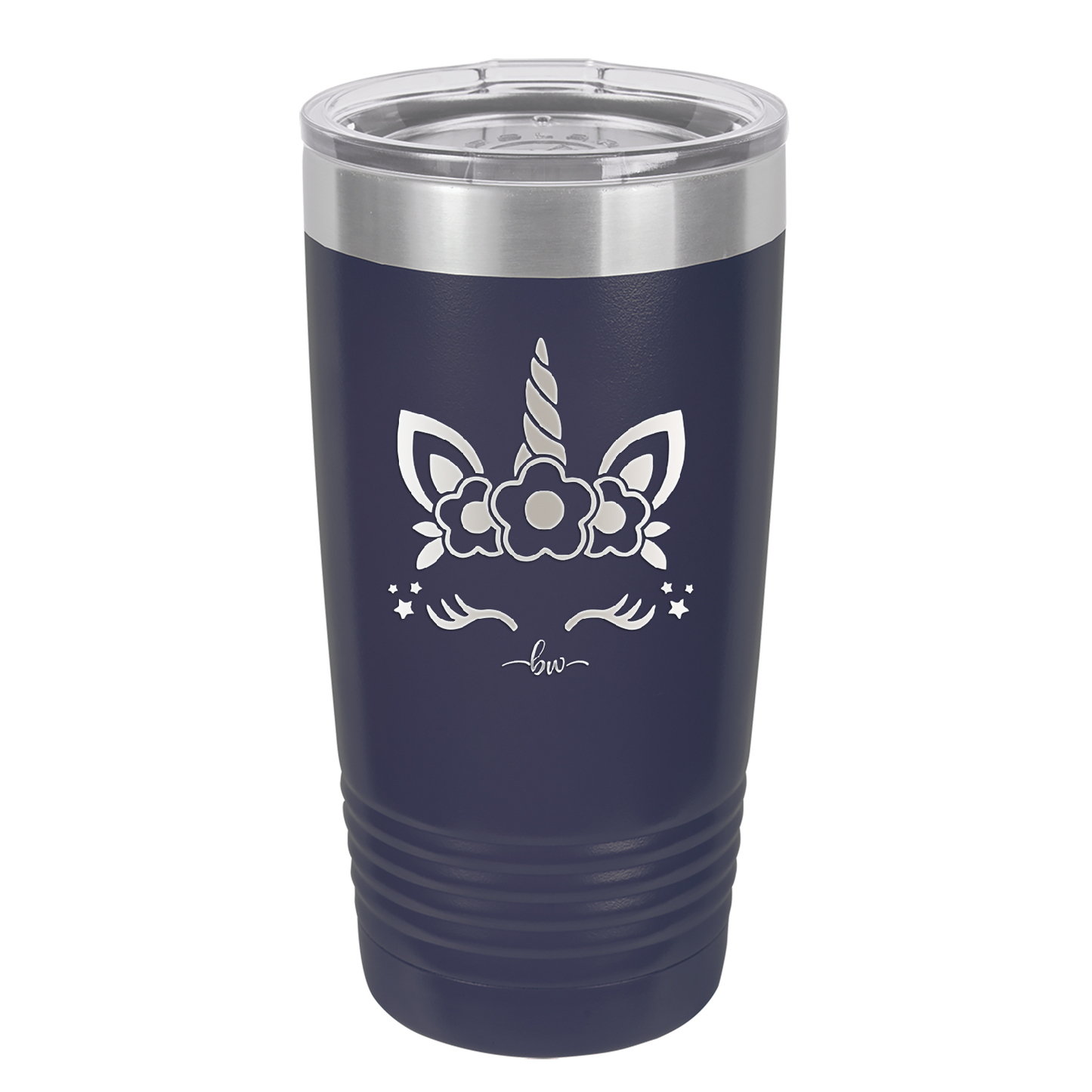 Unicorn Face - Laser Engraved Stainless Steel Drinkware - 1109 -