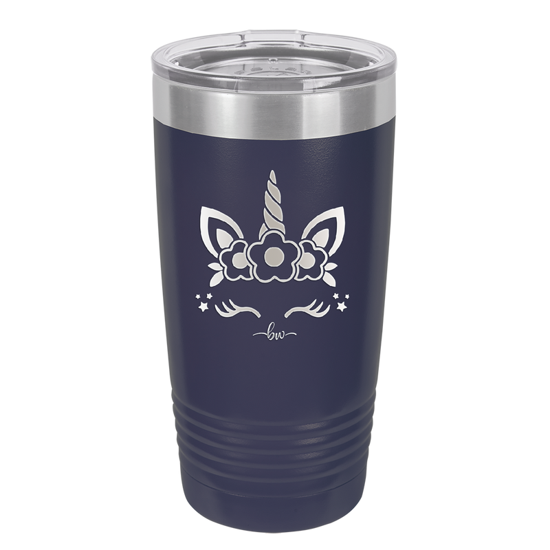 Unicorn Face - Laser Engraved Stainless Steel Drinkware - 1109 -