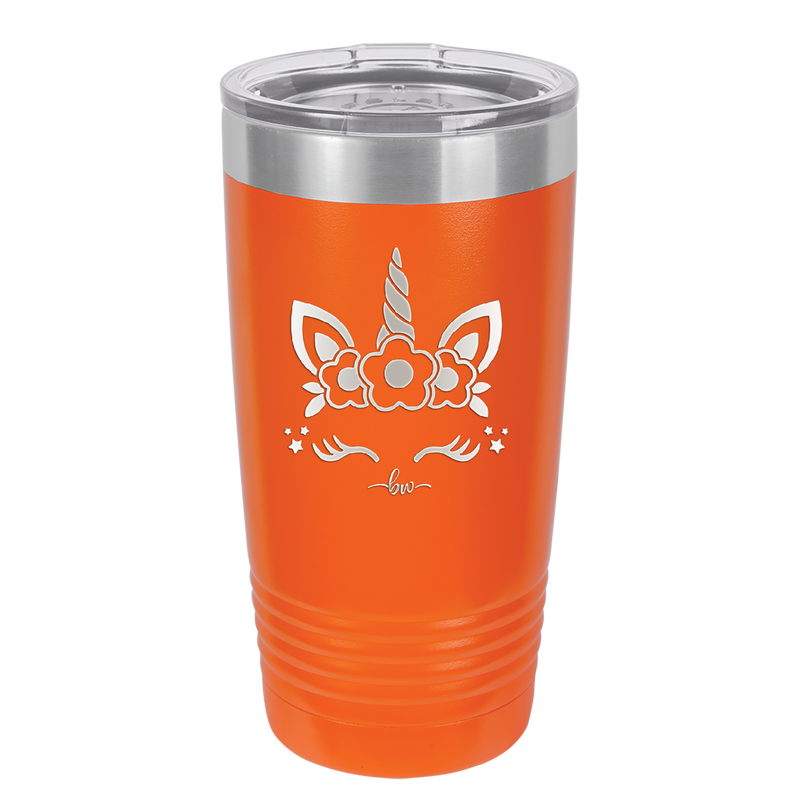 Unicorn Face - Laser Engraved Stainless Steel Drinkware - 1109 -