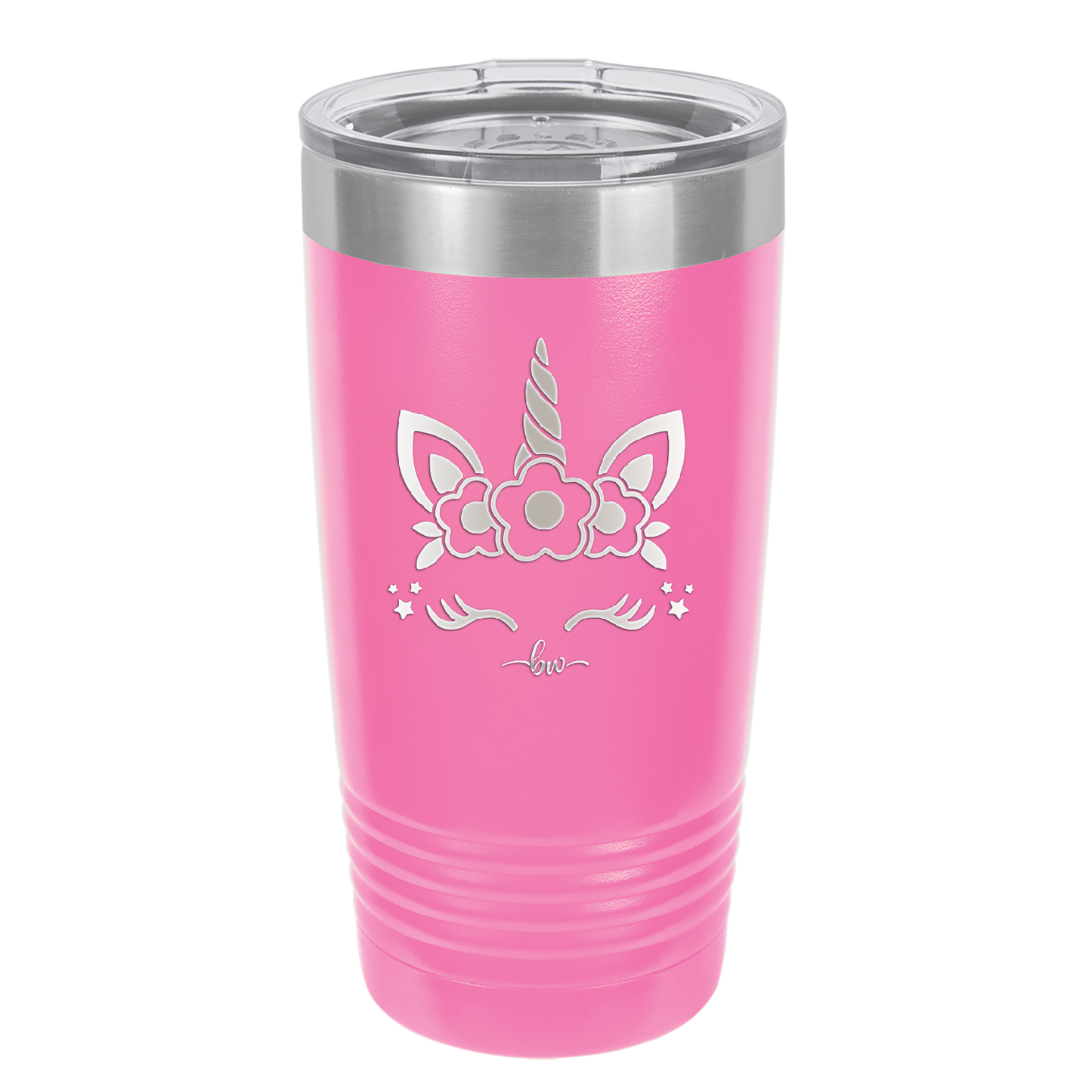 Unicorn Face - Laser Engraved Stainless Steel Drinkware - 1109 -