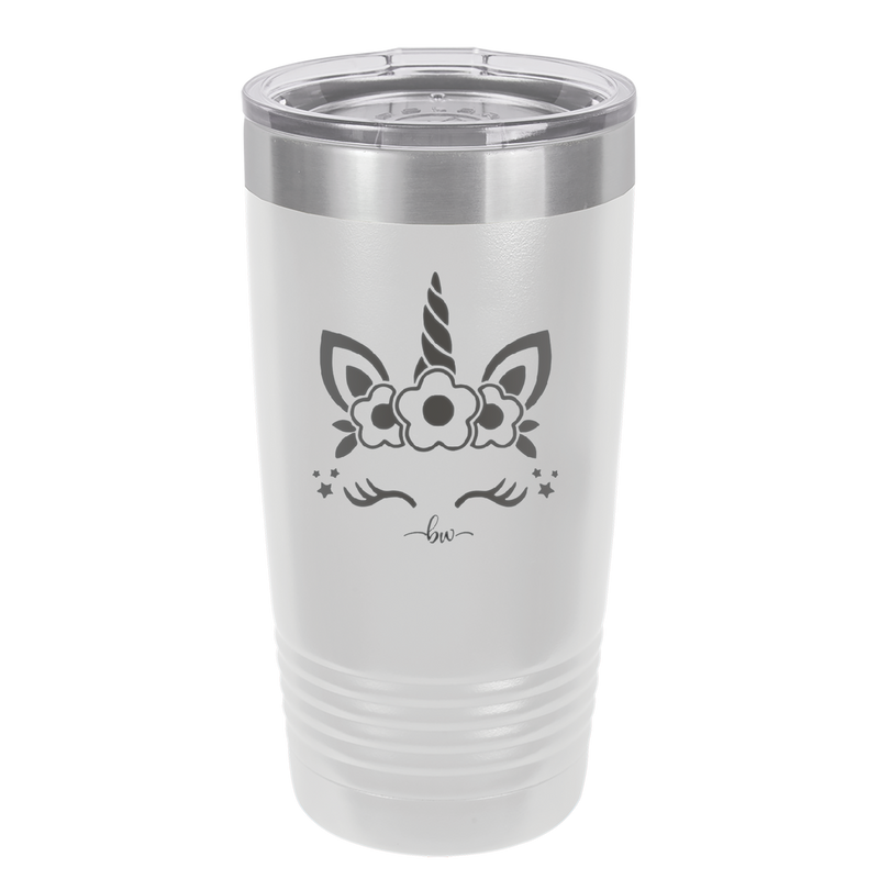 Unicorn Face - Laser Engraved Stainless Steel Drinkware - 1109 -