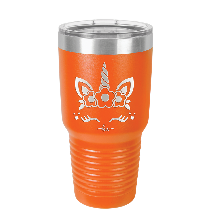 Unicorn Face - Laser Engraved Stainless Steel Drinkware - 1109 -