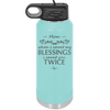When I Count My Blessings I Count You Twice Mom - Laser Engraved Stainless Steel Drinkware - 1112 -