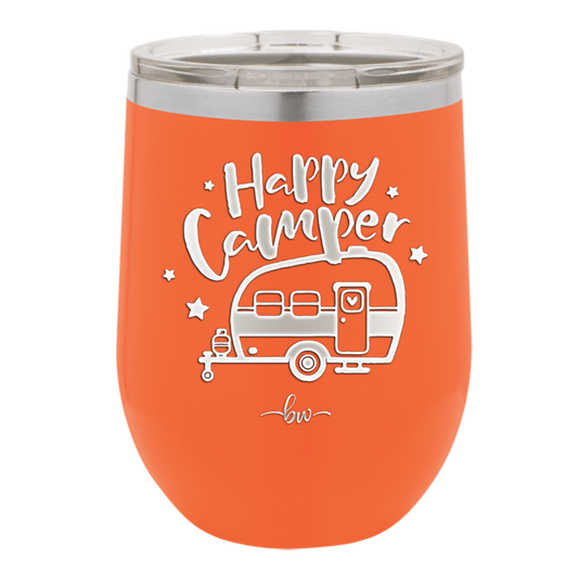 Happy Camper - Laser Engraved Stainless Steel Drinkware - 1125 -