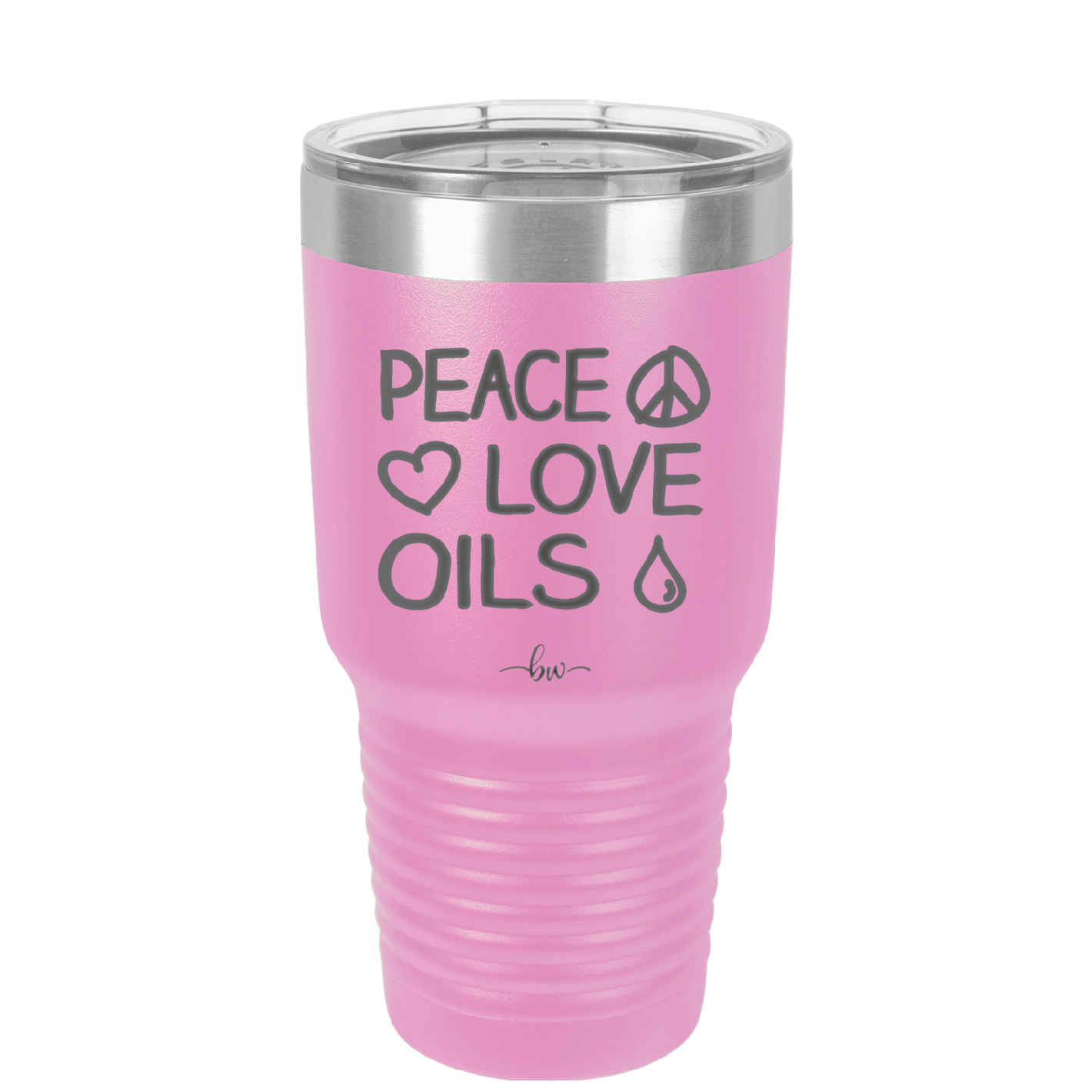 Peace. Love. Oils. - Laser Engraved Stainless Steel Drinkware - 1133 -
