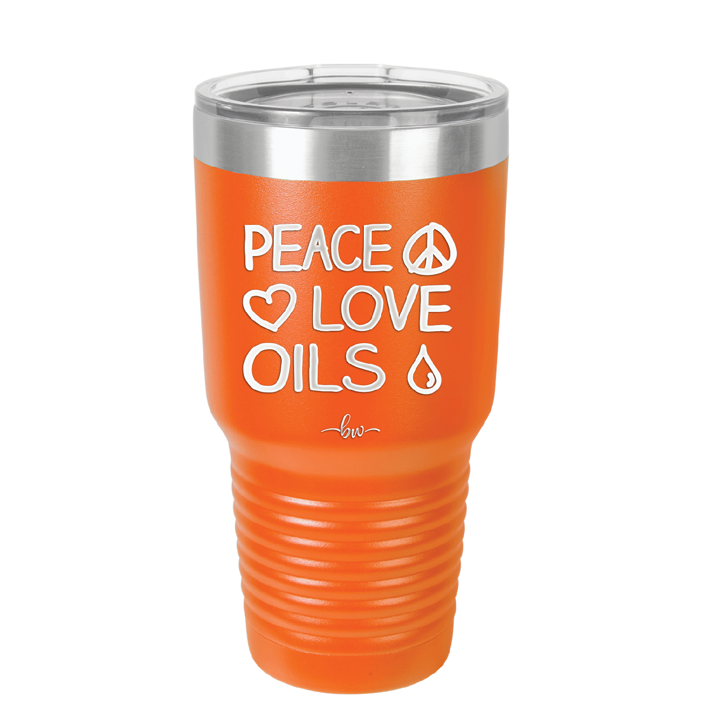 Peace. Love. Oils. - Laser Engraved Stainless Steel Drinkware - 1133 -
