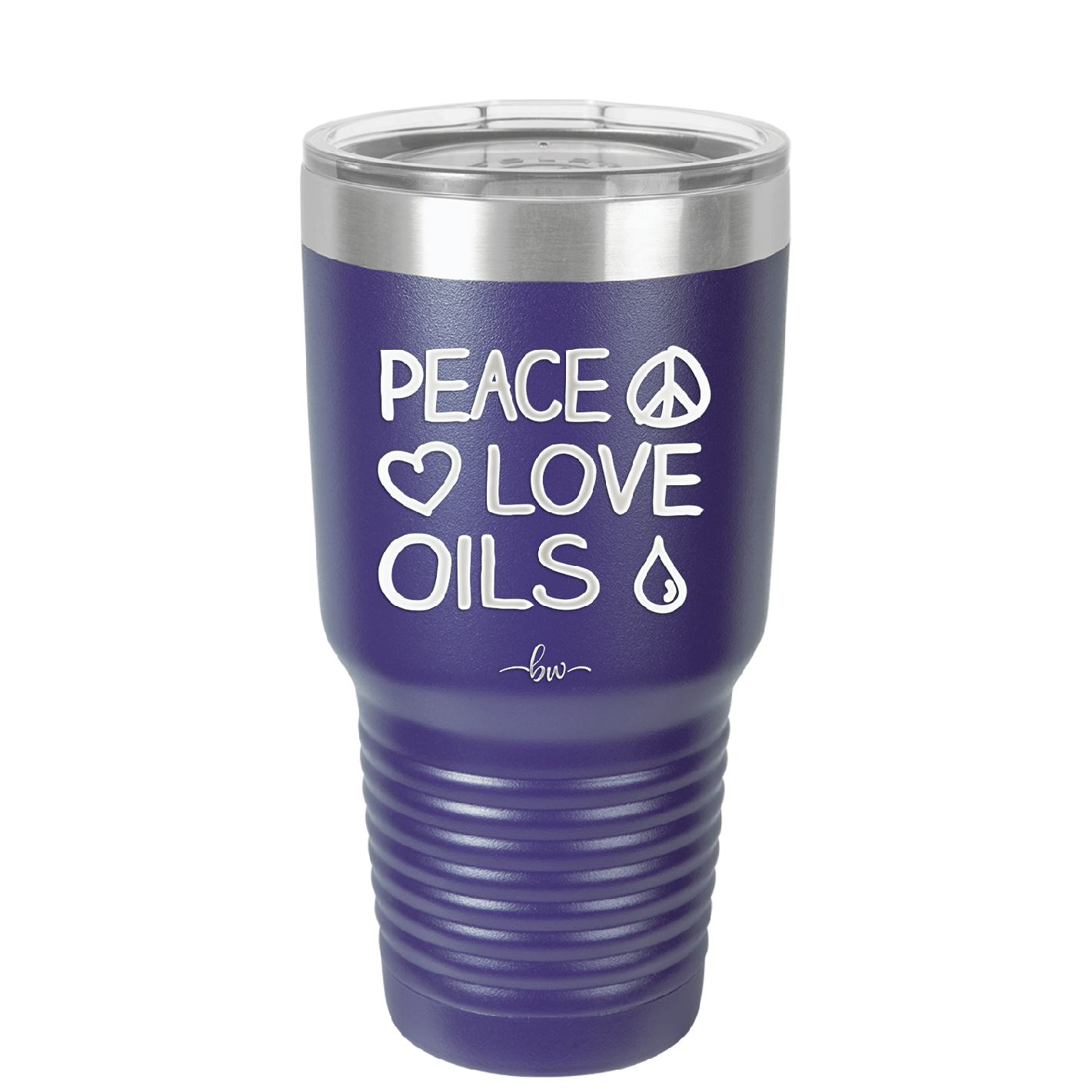 Peace. Love. Oils. - Laser Engraved Stainless Steel Drinkware - 1133 -