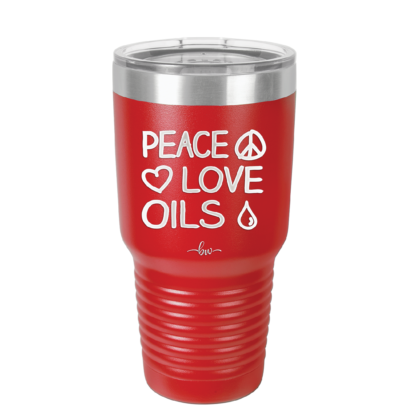 Peace. Love. Oils. - Laser Engraved Stainless Steel Drinkware - 1133 -