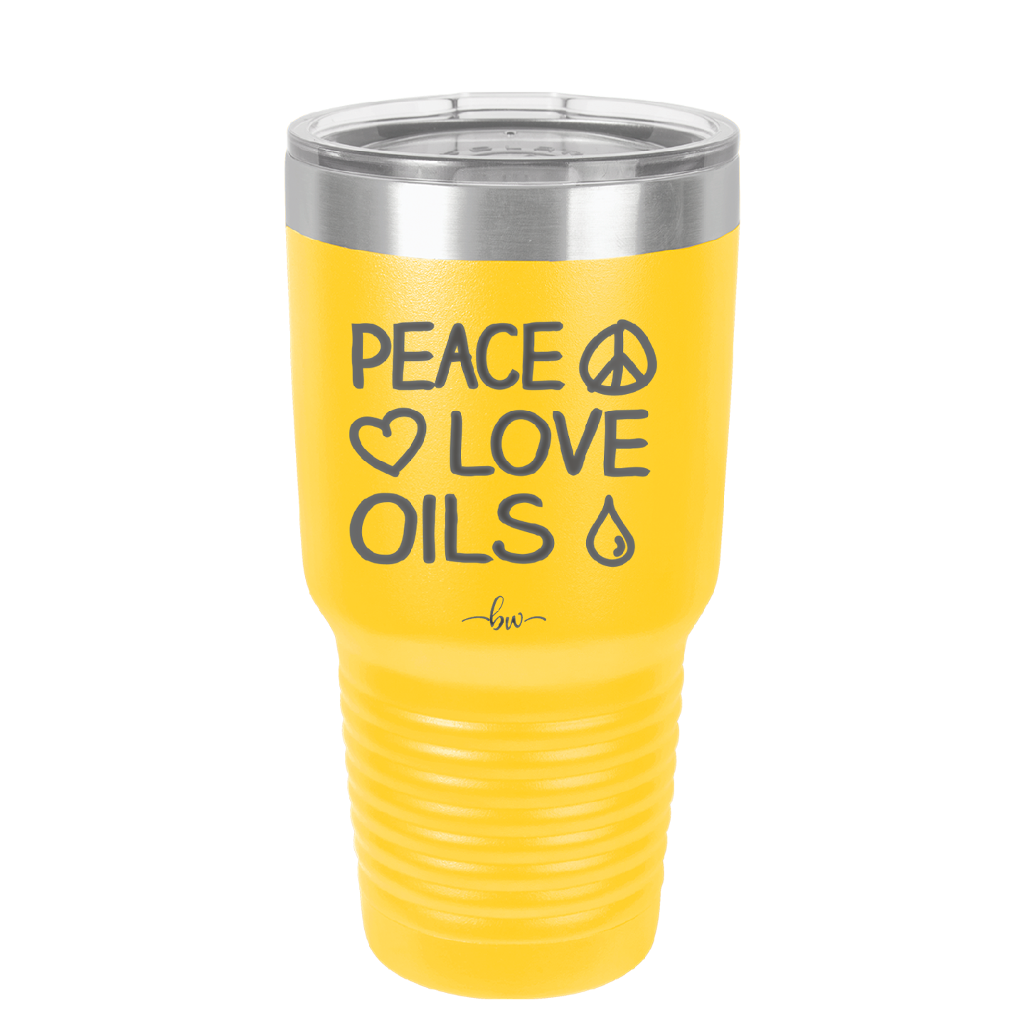 Peace. Love. Oils. - Laser Engraved Stainless Steel Drinkware - 1133 -