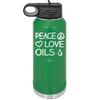 Peace. Love. Oils. - Laser Engraved Stainless Steel Drinkware - 1133 -