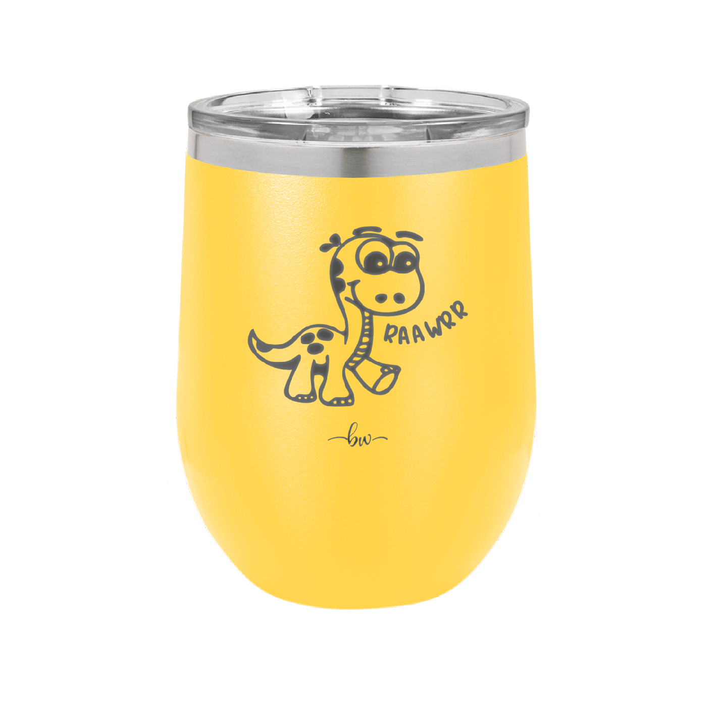 Baby Dinosaur Raawrr - Laser Engraved Stainless Steel Drinkware - 1135 -