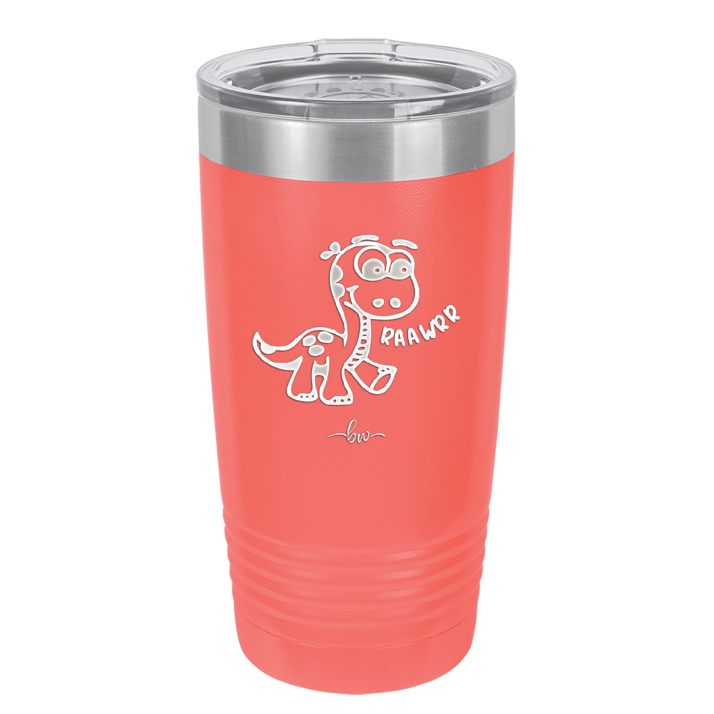 Baby Dinosaur Raawrr - Laser Engraved Stainless Steel Drinkware - 1135 -