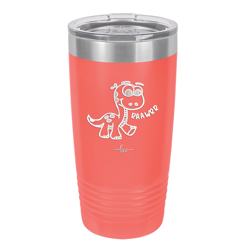Baby Dinosaur Raawrr - Laser Engraved Stainless Steel Drinkware - 1135 -