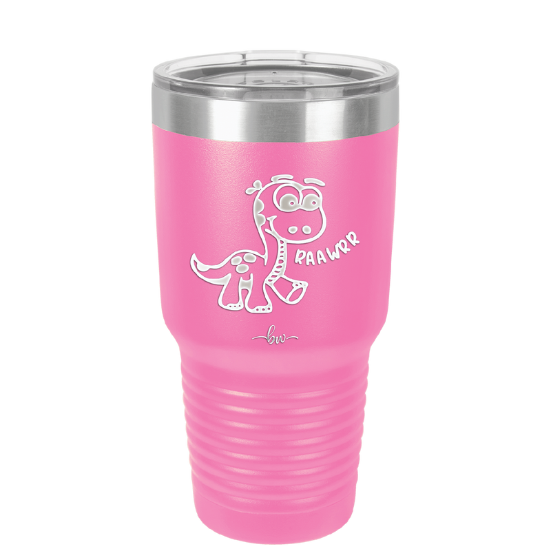 Baby Dinosaur Raawrr - Laser Engraved Stainless Steel Drinkware - 1135 -