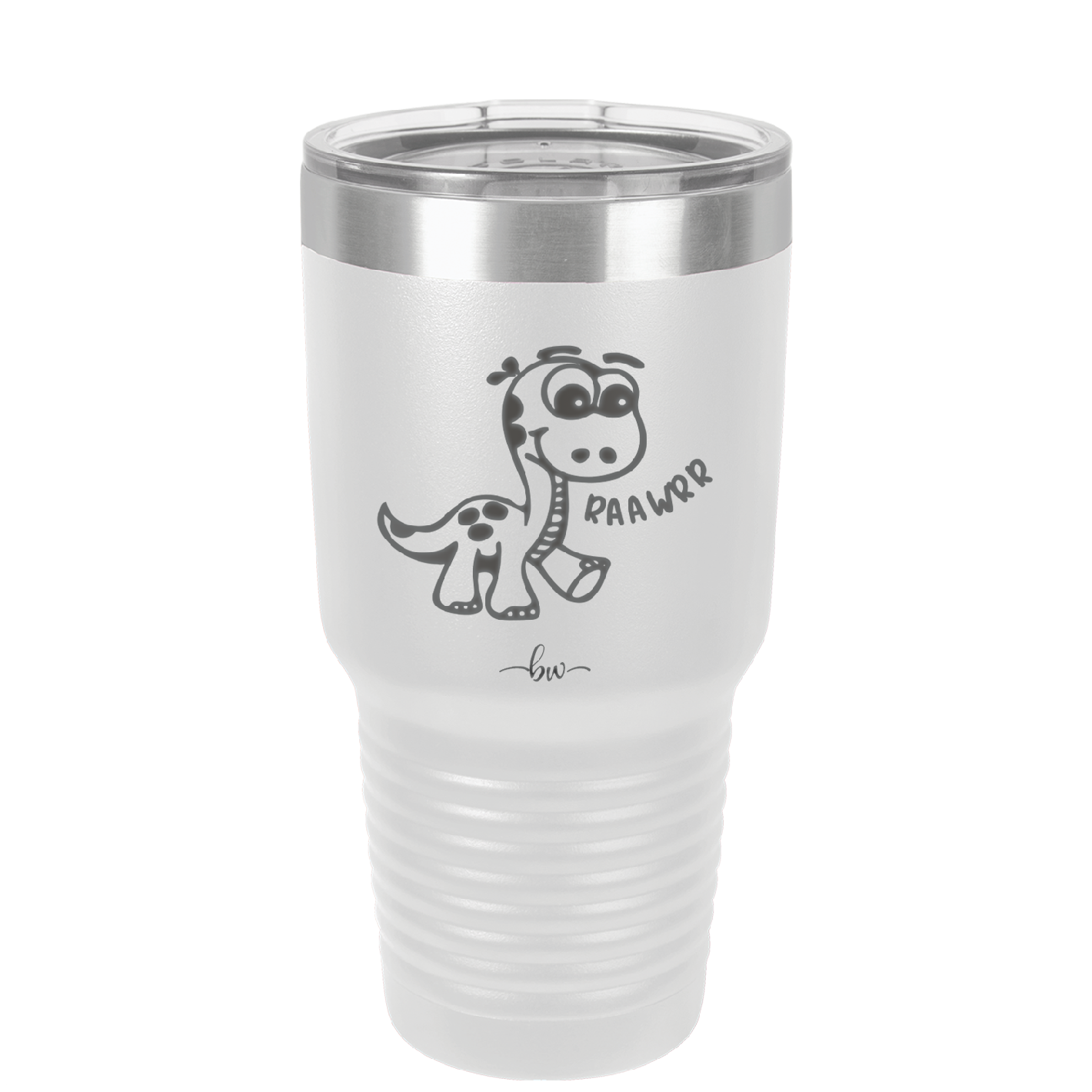 Baby Dinosaur Raawrr - Laser Engraved Stainless Steel Drinkware - 1135 -