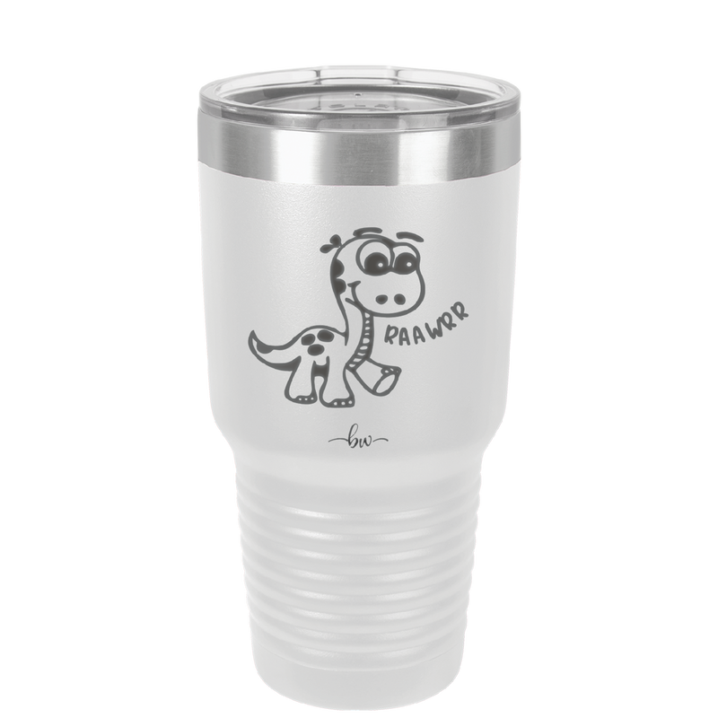 Baby Dinosaur Raawrr - Laser Engraved Stainless Steel Drinkware - 1135 -