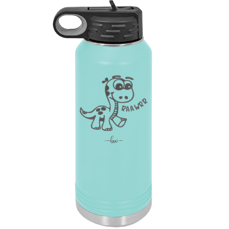 Baby Dinosaur Raawrr - Laser Engraved Stainless Steel Drinkware - 1135 -