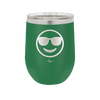 Smile Emoji with Sunglasses - Laser Engraved Stainless Steel Drinkware - 1136 -