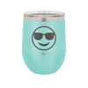 Smile Emoji with Sunglasses - Laser Engraved Stainless Steel Drinkware - 1136 -