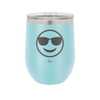 Smile Emoji with Sunglasses - Laser Engraved Stainless Steel Drinkware - 1136 -