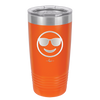 Smile Emoji with Sunglasses - Laser Engraved Stainless Steel Drinkware - 1136 -