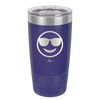 Smile Emoji with Sunglasses - Laser Engraved Stainless Steel Drinkware - 1136 -