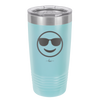 Smile Emoji with Sunglasses - Laser Engraved Stainless Steel Drinkware - 1136 -