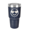 Smile Emoji with Sunglasses - Laser Engraved Stainless Steel Drinkware - 1136 -