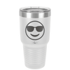 Smile Emoji with Sunglasses - Laser Engraved Stainless Steel Drinkware - 1136 -