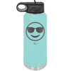 Smile Emoji with Sunglasses - Laser Engraved Stainless Steel Drinkware - 1136 -