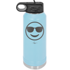 Smile Emoji with Sunglasses - Laser Engraved Stainless Steel Drinkware - 1136 -