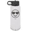 Smile Emoji with Sunglasses - Laser Engraved Stainless Steel Drinkware - 1136 -