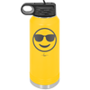 Smile Emoji with Sunglasses - Laser Engraved Stainless Steel Drinkware - 1136 -