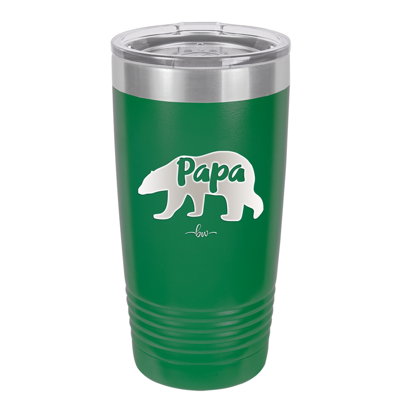 Papa Bear - Laser Engraved Stainless Steel Drinkware - 1140 -