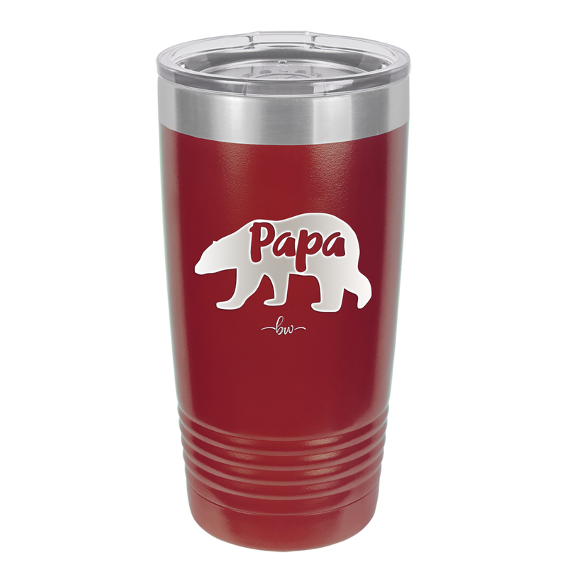 Papa Bear - Laser Engraved Stainless Steel Drinkware - 1140 -