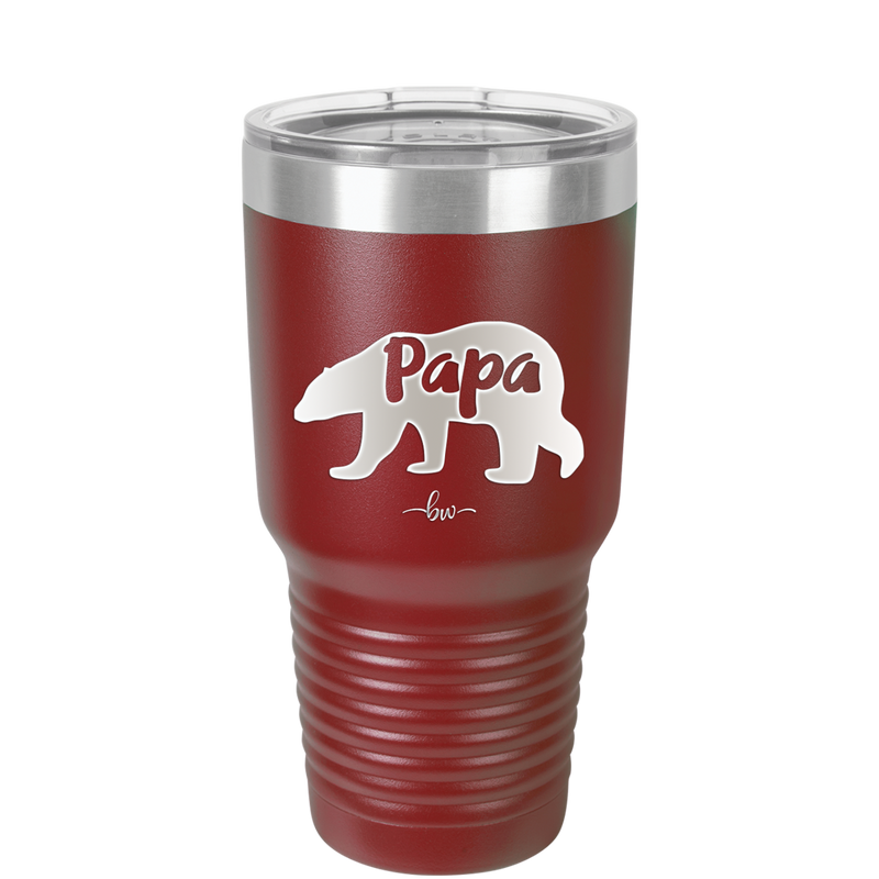 Papa Bear - Laser Engraved Stainless Steel Drinkware - 1140 -