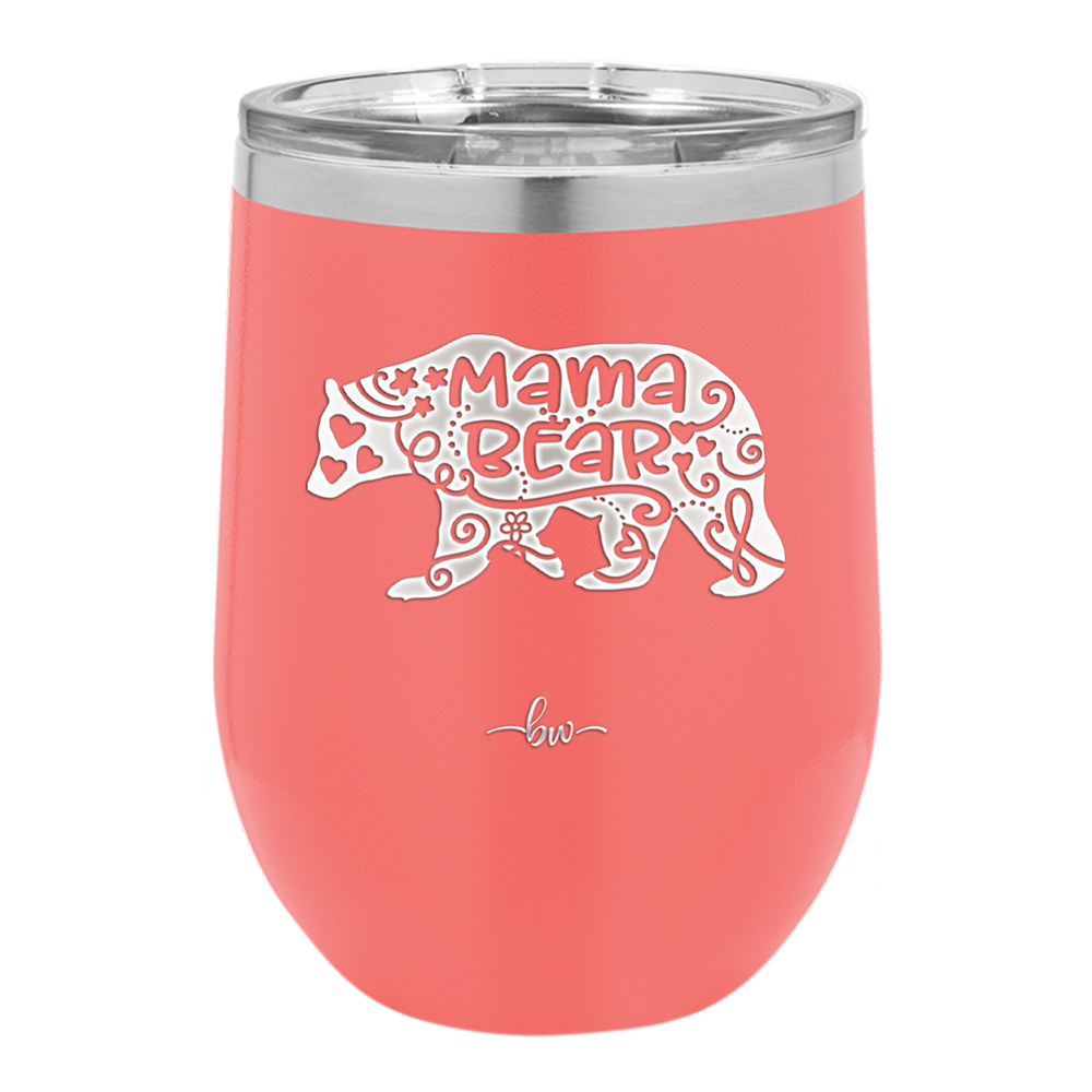 Mama Bear Swirly - Laser Engraved Stainless Steel Drinkware - 1142 -