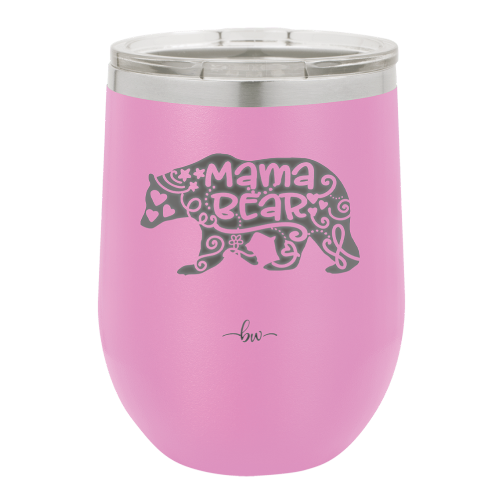 Mama Bear Swirly - Laser Engraved Stainless Steel Drinkware - 1142 -