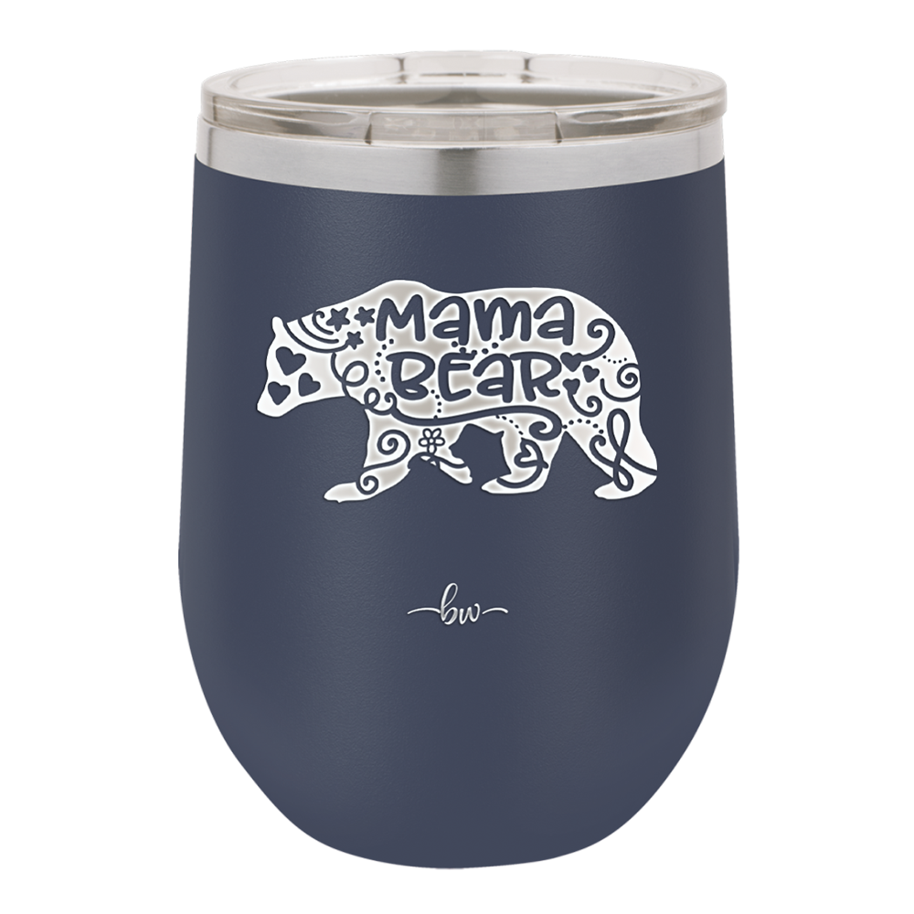Mama Bear Swirly - Laser Engraved Stainless Steel Drinkware - 1142 -