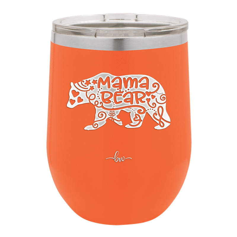 Mama Bear Swirly - Laser Engraved Stainless Steel Drinkware - 1142 -
