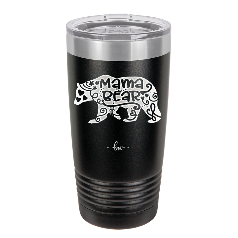 Mama Bear Swirly - Laser Engraved Stainless Steel Drinkware - 1142 -