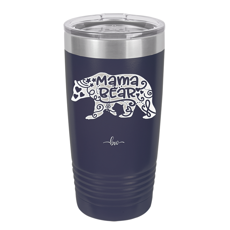 Mama Bear Swirly - Laser Engraved Stainless Steel Drinkware - 1142 -