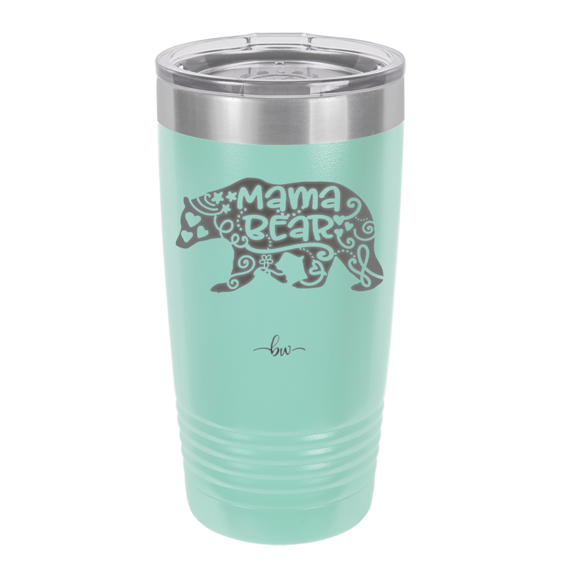 Mama Bear Swirly - Laser Engraved Stainless Steel Drinkware - 1142 -