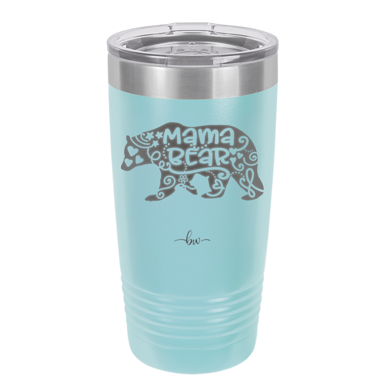 Mama Bear Swirly - Laser Engraved Stainless Steel Drinkware - 1142 -