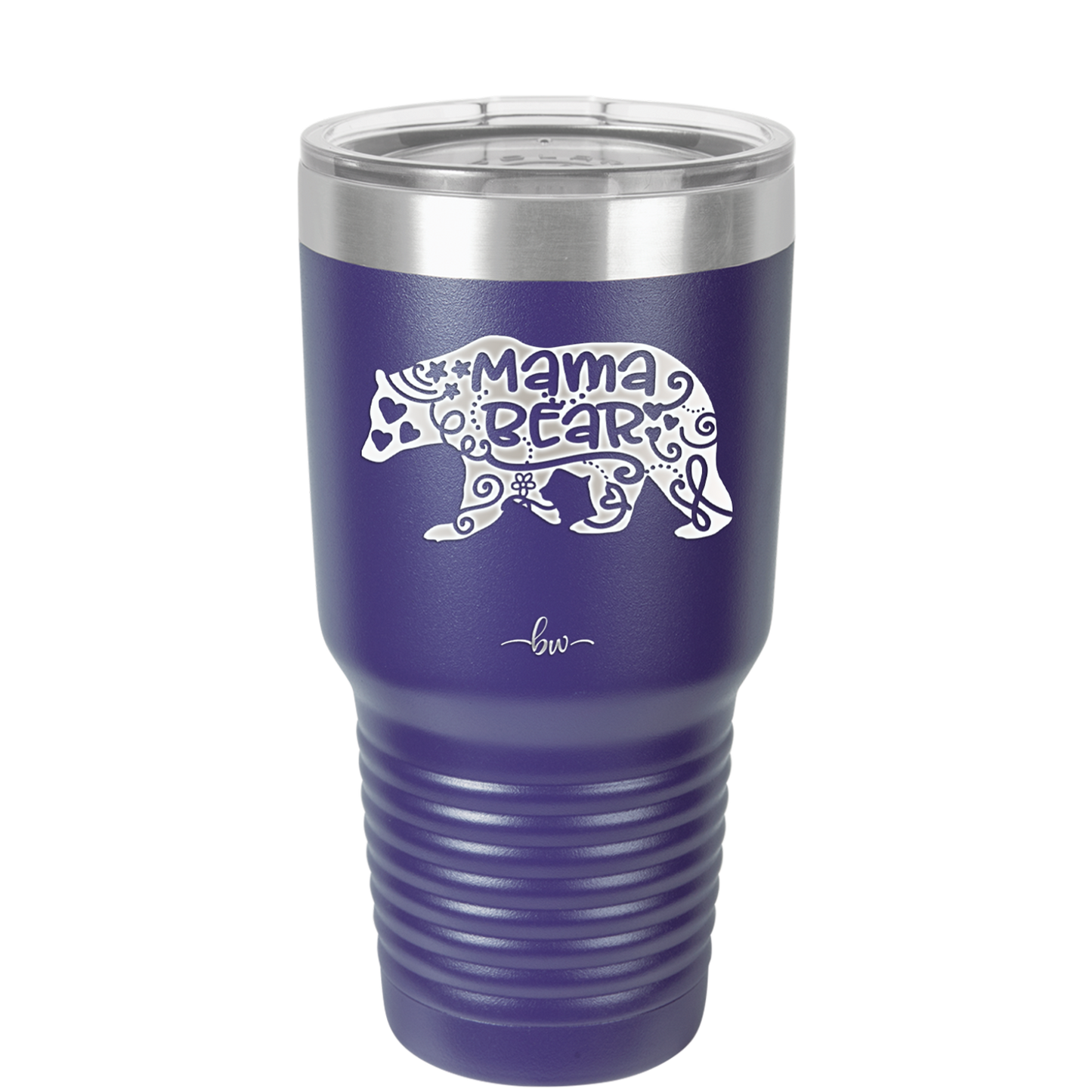 Mama Bear Swirly - Laser Engraved Stainless Steel Drinkware - 1142 -